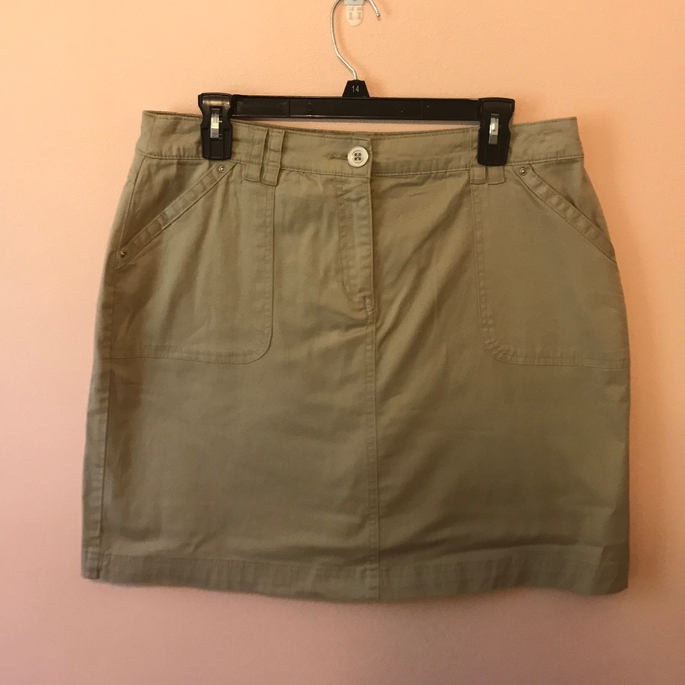 Khaki Karen Scott Skirt